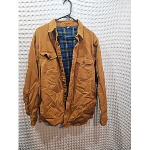 Land's End Men's Flannel Lined Shirt Jacket size M